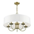 thumbnail image 3 of 42985-01 Livex Lighting Brookdale - 5 Light Pendant In Transitional Style-16.5 Inches Tall and 23 Inches Wide-Antique Brass Finish    -Traditional, 3 of 10