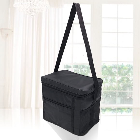 PENIKOKO 1Pcs Insulated Snack Pouch For Insulated Grocery Food Bag With Black Color For Family Picnic