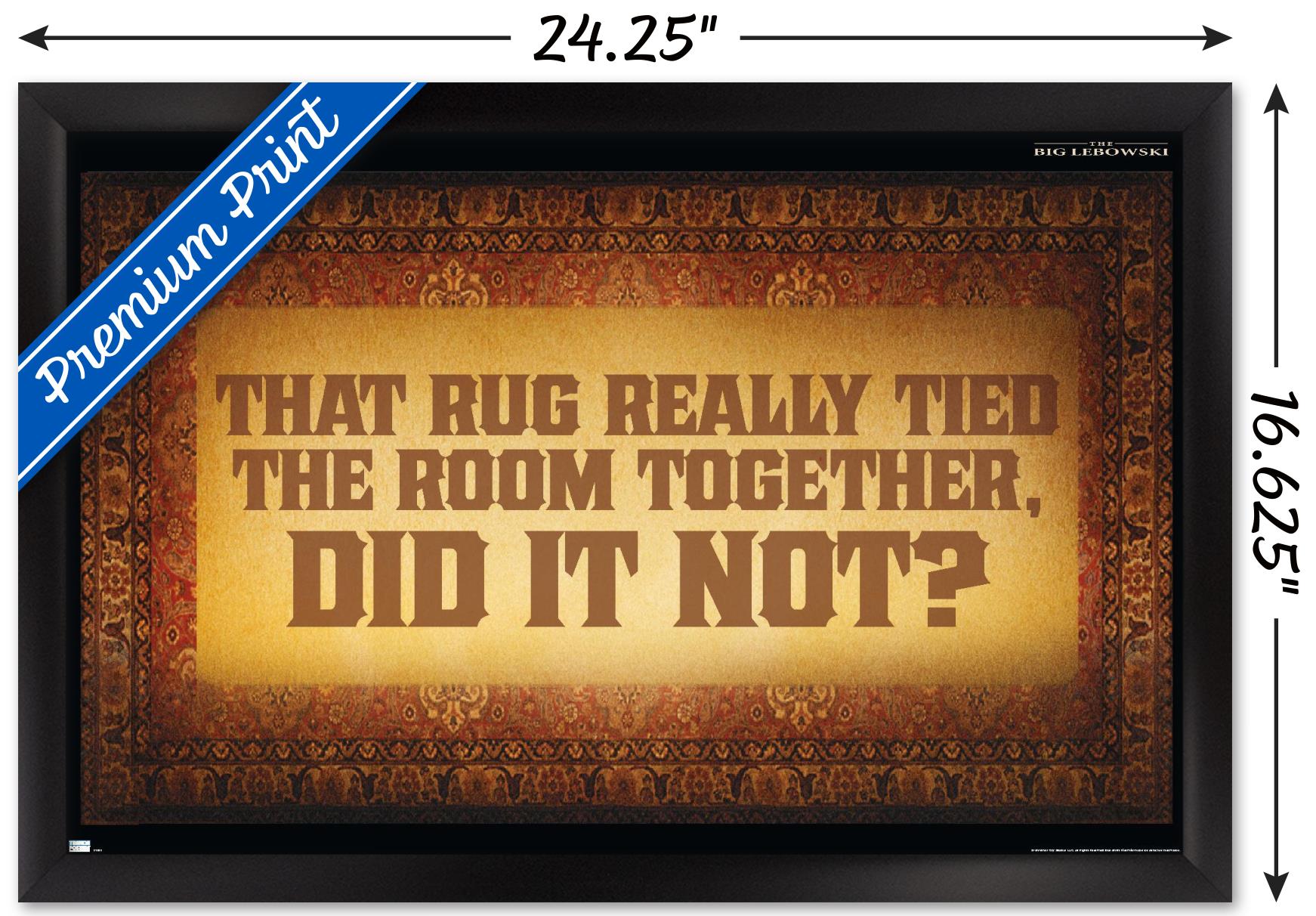 The Big Lebowski - The Rug Wall Poster, 14.725" x 22.375", Framed