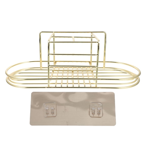 MOKKHNB Golden Iron Toothbrush Holder Storage Rack for Bathroom Organization