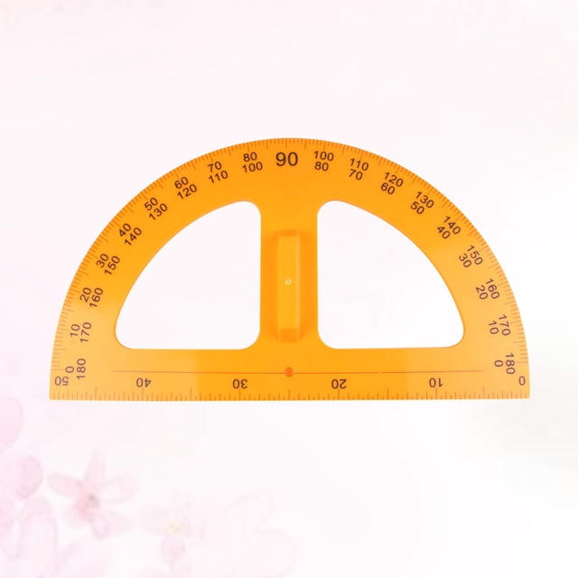 OULII Measuring Angles Protractor Plastic Yellow 1Pack for Home School