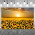 thumbnail image 5 of MOON.QG Fondo de fotografía de campo de granja de primavera, paisaje de pastizales con girasoles, fondo para sesión fotográfica de fiesta, decoración personalizada, accesorios para fotos, 5 of 5