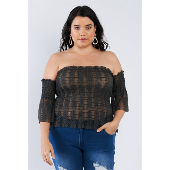Off The Shoulder Plus Size Top