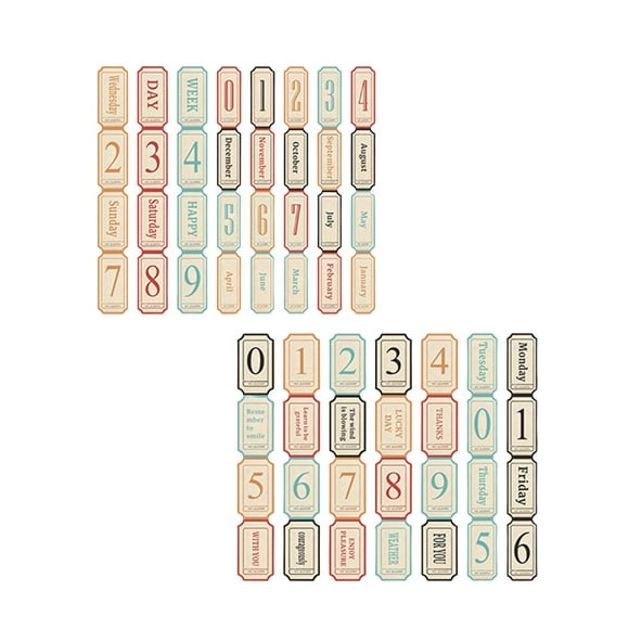 30 pegatinas para álbumes de recortes, pegatinas para diario, sellos antiguos para tarjetas Estilo A