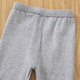 thumbnail image 7 of VERUGU Toddler Leggings Baby Girls Spring Fall Fashion Long Pants Casual Elastic Waist Straight-Leg Solid Stretch Pants Gray 3 Years, 7 of 7