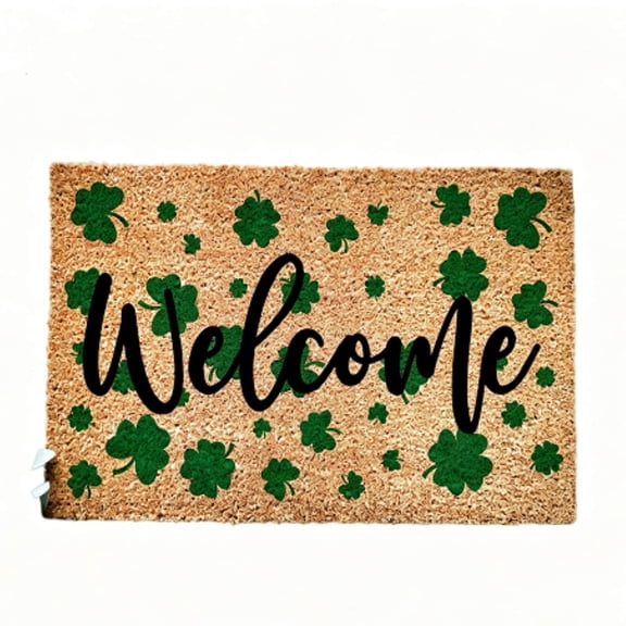 Iumwxz Natural Coir Doormat, Indoor Outdoor Entrance Mat, 100% Natural Coir Fiber, PVC Anti Slip Backing, Durable Construction, Scrapes Dirt and Mud, for Front Door Entryway
