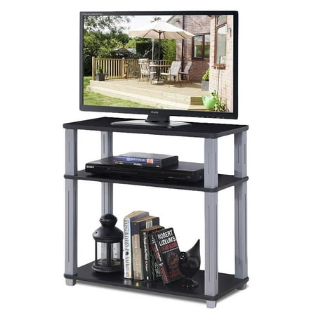 - Gymax 3-Tier TV Media Stand Component Console Multipurpose Shelf Display Rack Black