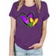 thumbnail image 1 of Fiudx Camisas de Mujer Camiseta de Manga Corta con Cuello Redondo y Estampado de Carnaval para Mujer, Moda y Ocio, 1 of 3