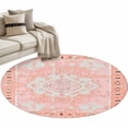 thumbnail image 2 of 3ft Washable Round Rug, Retro Ethnic Non-Slip Circle Area Rug for Bedroom Bedside, Tribal Boho Soft Indoor Floor Mat for Home Decor, 2 of 9