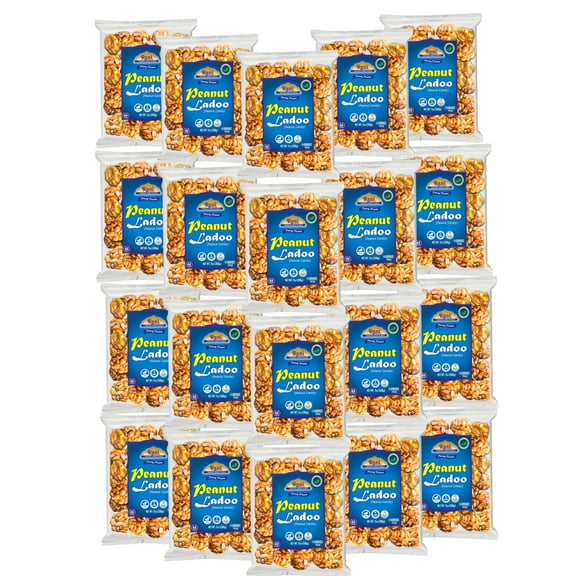Rani Peanut Ladoo (Round Peanut Brittle Candy) 7oz (200g) x Pack of 20 ~ All Natural | Vegan | No colors | Gluten Friendly | Indian Origin