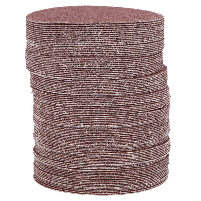 Disque de Papier de Sable Autocollant, 100 Pcs 100mm Papier de Sable 4 Pouces Papier de Sable Floqué Compact et Léger