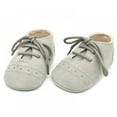 thumbnail image 2 of Baby Kids Soft Sole Moccasin Boys Girls Toddler Suede Leather Crib Shoes,0-18M, 2 of 11