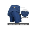 thumbnail image 3 of Women's Cycling Skirts Built-in 3D Padded Shorts with Hidden Pocket Athletic Breathable Biking Skort Deep Blue M, 3 of 6
