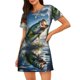 thumbnail image 1 of Disketp Largemouth Bass Jumping Out of The Water para Camisón Corto de Manga Corta para Mujeres, Camisón Cómodo con Escote Redondo, Bonito y Confortable, 1 of 6