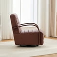 thumbnail image 5 of Modern Swivel Accent Chair with  Upholstery and Solid Wood Armrests, Cozy Lounge Chair for Any Space, 5 of 9