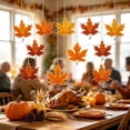 thumbnail image 4 of Fall Tree Ornaments,Maple Leaf Hanging Decorations,Maple Leaves Hanging Ceiling Decor,Mini thanksgiving Tree Decorations for thanksgiving Party Supplies Autumn Harvest Ceiling Hanging,Orange 8PCS, 4 of 7