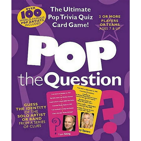 Music Sales Pop The Question - The Ultimate Pop Trivia Quiz Card