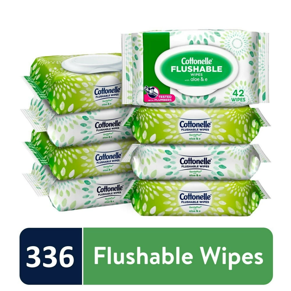 Cottonelle GentlePlus Flushable Wet Wipes with Aloe & Vitamin E 8