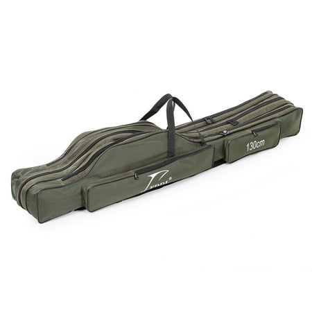 Portable Folding Fishing Rod Carrier Canvas Fishing Pole 