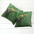 thumbnail image 6 of Ambesonne Green Throw Pillow Cover 2 Pack, Exotic Wild Macro Leaf, 18", Green, 6 of 7