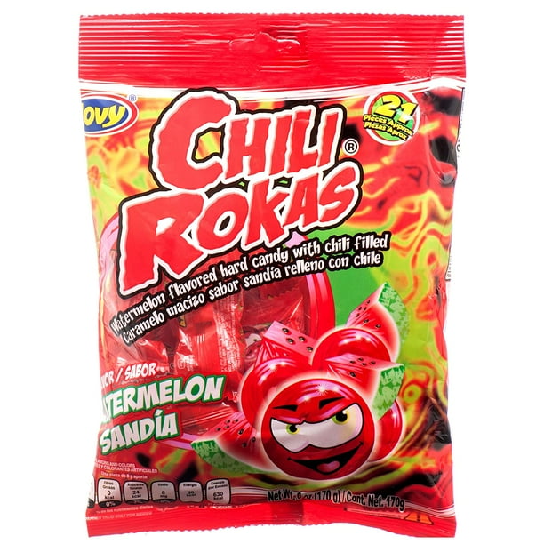 Jovy Chili Rokas Watermelon Flavor Mexican Candy (2 x 6 oz. Bags