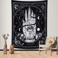 thumbnail image 1 of Tapiz hippie psicodélico geométrico para colgar en la pared, con tarot de adivinación medieval europeo, para dormitorio, sala de estar, decoración para fiestas, 1 of 5