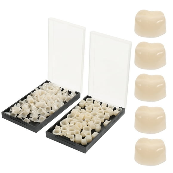 EeaseMX Kit de reparación de dientes postizos con 2 cajas de coronas dentales temporales y accesorios dentales.