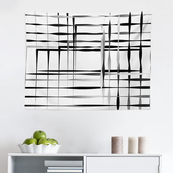 Crazy Colors Tapestry, Futuristic Wavy Stripes Modern Pattern Computer Graphics, Fabric Wall Hanging Decor for Bedroom Living Room Dorm, 2 Sizes, Blue Violet Pink and Fuchsia, by Ambesonne