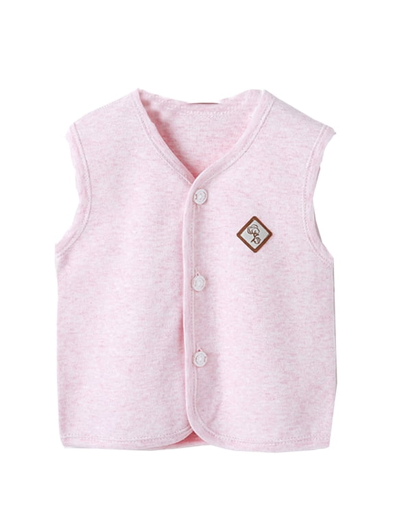 Baby Vest for Girls Boys, Cotton Toddler Reversible Vest for Spring Autumn Sleeveless Crtoon Coat Jacket Kids Warm Coat Vest