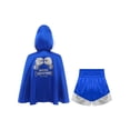 thumbnail image 2 of Haitryli Kids Boys Boxing Training Outfit Open Front Cloak With Print Shorts Kickboxing Competition Blue Silver 10, 2 of 7