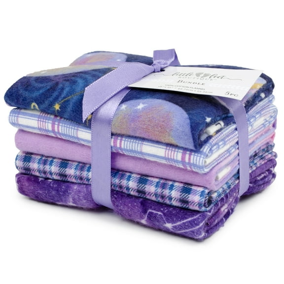 Little Feet Boutique Out Of This World 18" X 21" Flannel Precut 5-Piece Bundle
