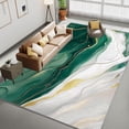 thumbnail image 3 of Area Rugs, Marble Abstract Fluid Rug Home Modern Carpet, Emerald Green Agate Carpet Non-Slip Carpets Rectangle Rug For Living Room, Bedroom, Office And Indoor Decoration, 3 of 7