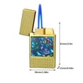 thumbnail image 3 of QuLuJing Cigarette Lighter, High End Inlaid Metal Windproof Blue Flame Lighter Personalized Lighter, 3 of 7