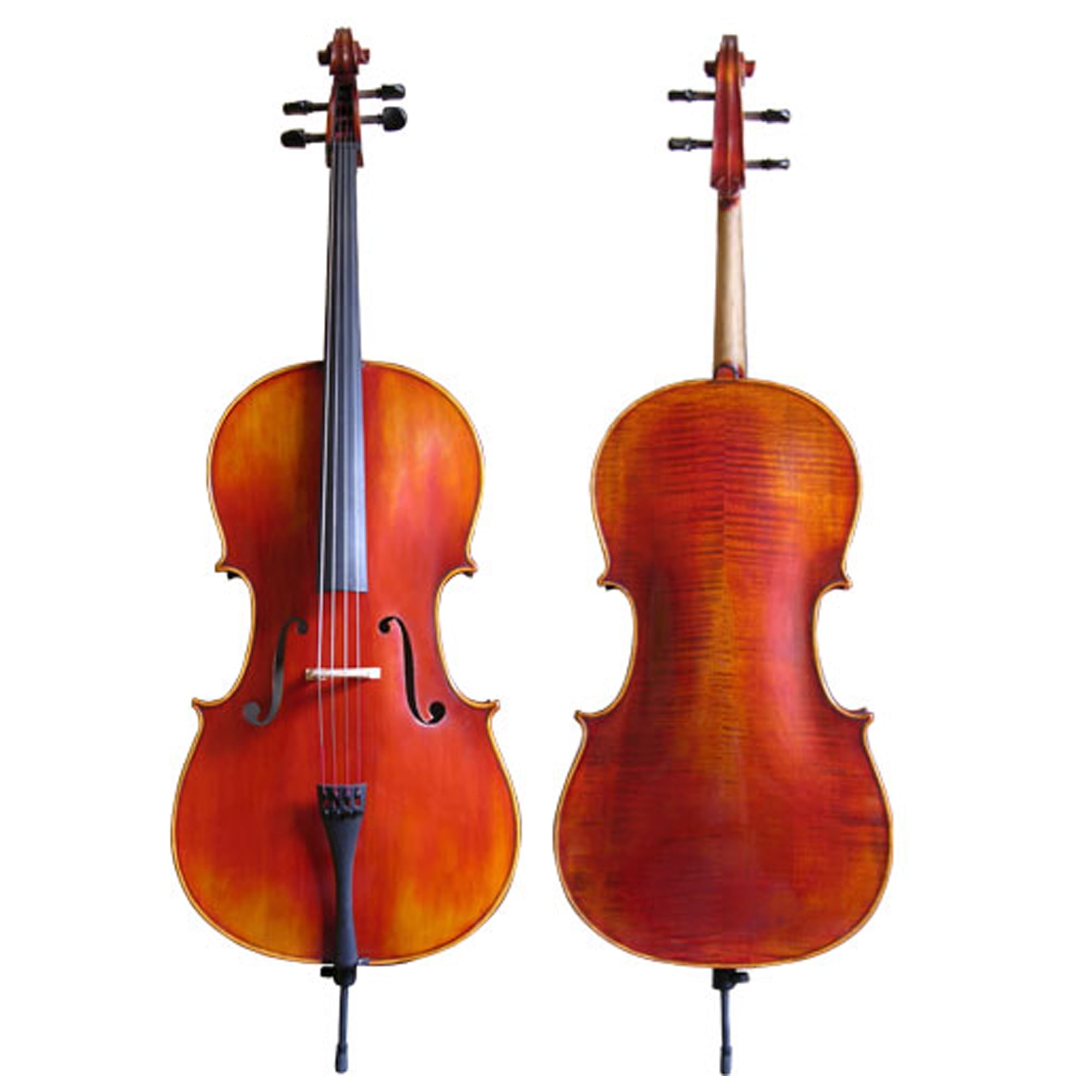 D'Luca Flamed Cello Outfit With Ebony fittings And Antique Finish, 3/4...