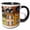 Black/White, variant on 3drose, Poland, Warsaw. Close-up of Building Facade., 11oz Two-tone Black Mug