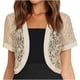 thumbnail image 2 of Xuyuer Women's Elegant Loose Fit Lace Cardigan Cover Up, Chic Shirts Style Summer Layer for Weddings, Beach and Date Night Outfits, 2 of 7