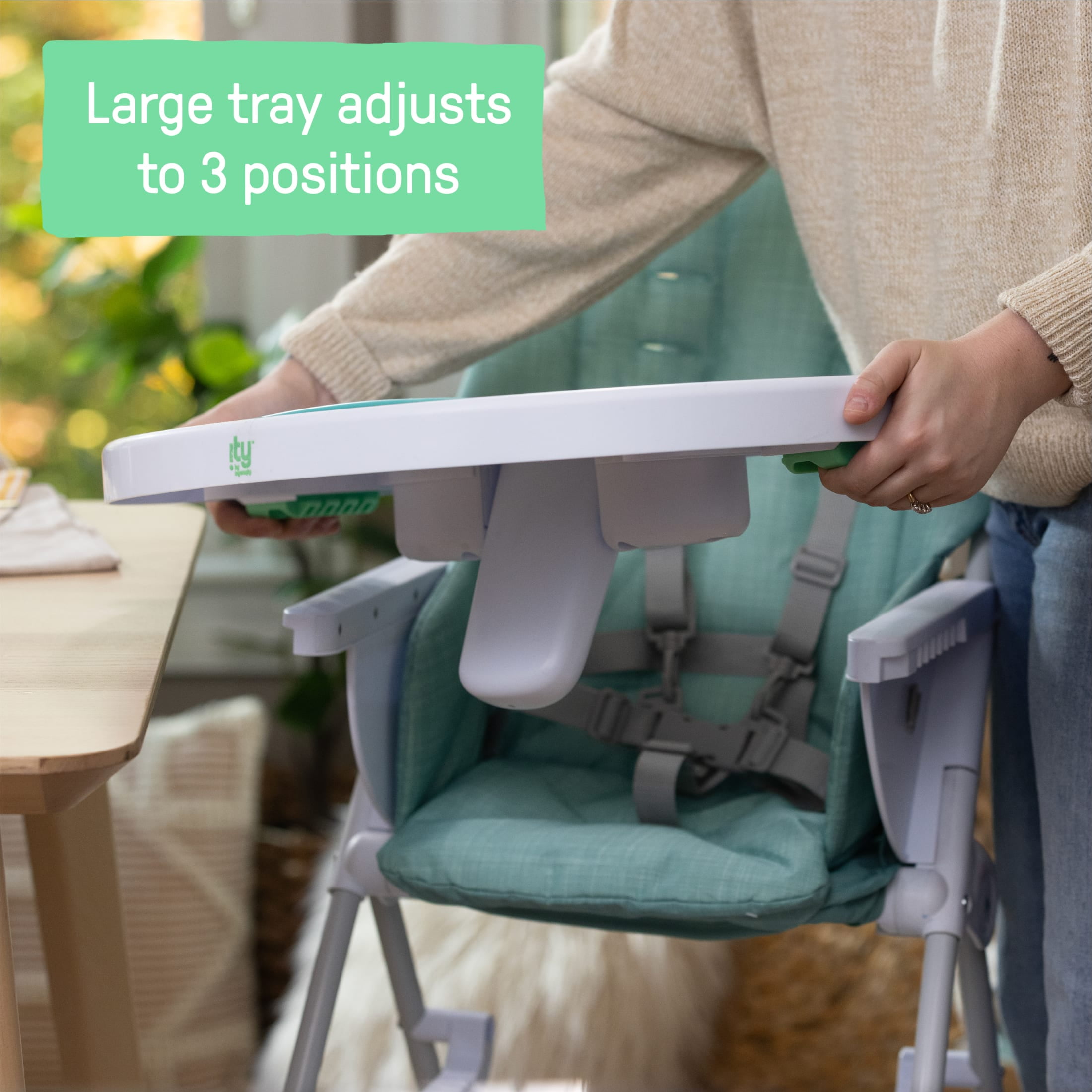 Ingenuity Sun Valley Compact Folding High Chair - For Ages 6 Months and Up, Unisex - Teal