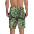 thumbnail image 3 of Naloa Succulents Men's Short Pajama Pants, Lounge Comfort Shorts with Elasticized Waistband and Side Pockets - 3X-Large, 3 of 9