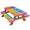 Multicolor 4, variant on ADECORIVY Ginkgo Gold Picnic Table Cover with Bench Covers, Waterproof Spring Floral Outdoor Camping Tablecloth, Windproof Elastic Fitted Table Cover, 72 Inch 3PCS