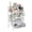 White 612, variant on White Makeup Organizer with 4 Drawers, Floor Skincare Storage on Wheels, Vanity Cosmetic Holder for Perfume and Brushes