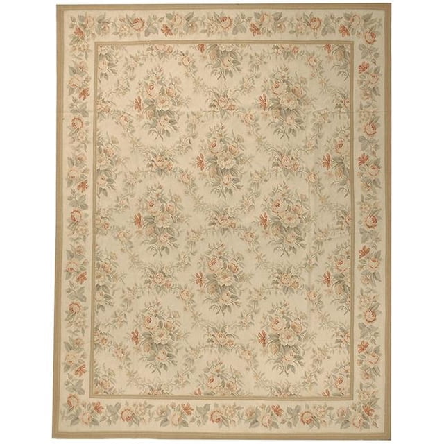 Due Process Stable Trading Aubusson Niort Crème & Crème Zone Rug&44; 4 x 6 Pi.
