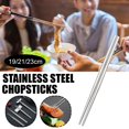 thumbnail image 3 of Wmool Chopstick Household Anti Slip Round Stainless Steel Chopsticks, 3 of 8