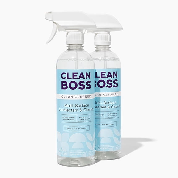 Botanical Disinfectant - 24 oz (Pack of 2) - Multi-Surface Cleaner - Kills 99.9% of Germs + Cold & Flu Viruses - Fresh Thyme Scent - No Rinse on Food Contact Surfaces - Pet Friendly
