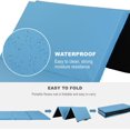 thumbnail image 4 of PRZL 4 Pannel Folding Exercise Mat, 2 Inch Thick Gymnastics Mat 8’x4’, Gym Mat with Carrying Handles for MMA Yoga Stretching Gymnastics and Home Gym（Blue）, 4 of 12
