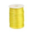 thumbnail image 1 of Nvzi Cordón de satén de nailon trenzado para hacer abalorios, hilo para hacer nudos chinos, macramé, pulseras, collares y joyas, 2,5 mm, amarillo, 1 of 5