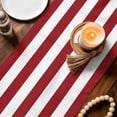 thumbnail image 4 of Red Stripes Table Runner, Simple Red White Texture Washable Cotton Linen Table Runners 90 Inches Long, Dresser Scarf Runner for Dining/Coffee/Kitchen/Hallway Tables 13''x90'', 4 of 8