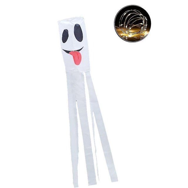 Calcetines de Viento Fantasma de Halloween YONGSHENG con Luces LED Decoración Colgante