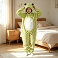 thumbnail image 6 of Ruyang Kids Frog Onesie Plush Fuzzy Funny Animal Jumpsuits Boys Girls Fleece Warm One Piece Halloween Dress Up Clothes, 6 of 8