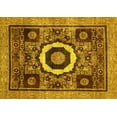 thumbnail image 1 of Ahgly Company Machine Washable Indoor Rectangle Abstract Yellow Modern Area Rugs, 5' x 7', 1 of 4