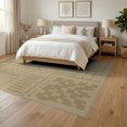 thumbnail image 3 of ODIKA 6'x9' Beige Green Geometric Maze Design Washable Area Rug Intricate Modern Patterns with Accents for Family Room, Living Mater Bedroom, Non-Slip, Easy Care, 3 of 7